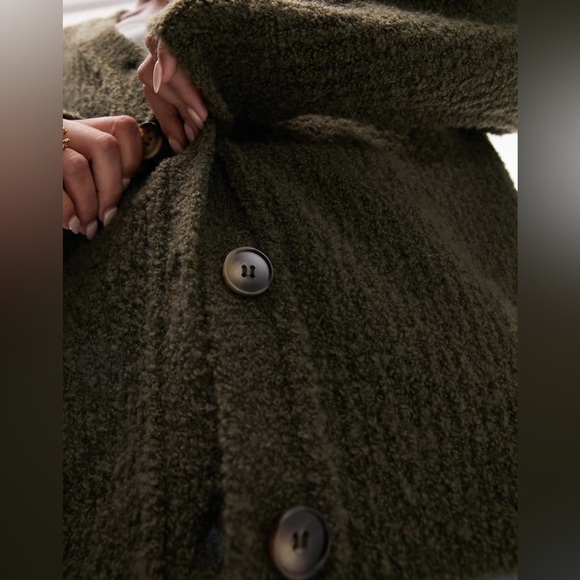 #0004 - Topshop | Knitted Plated Boyfriend Long Line Boucle Cardigan - Picture 3 of 7